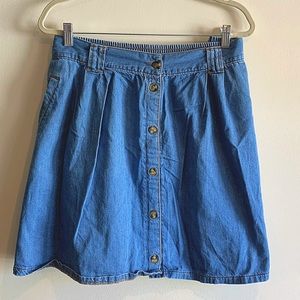 ASOS Curve Button Denim Skirt